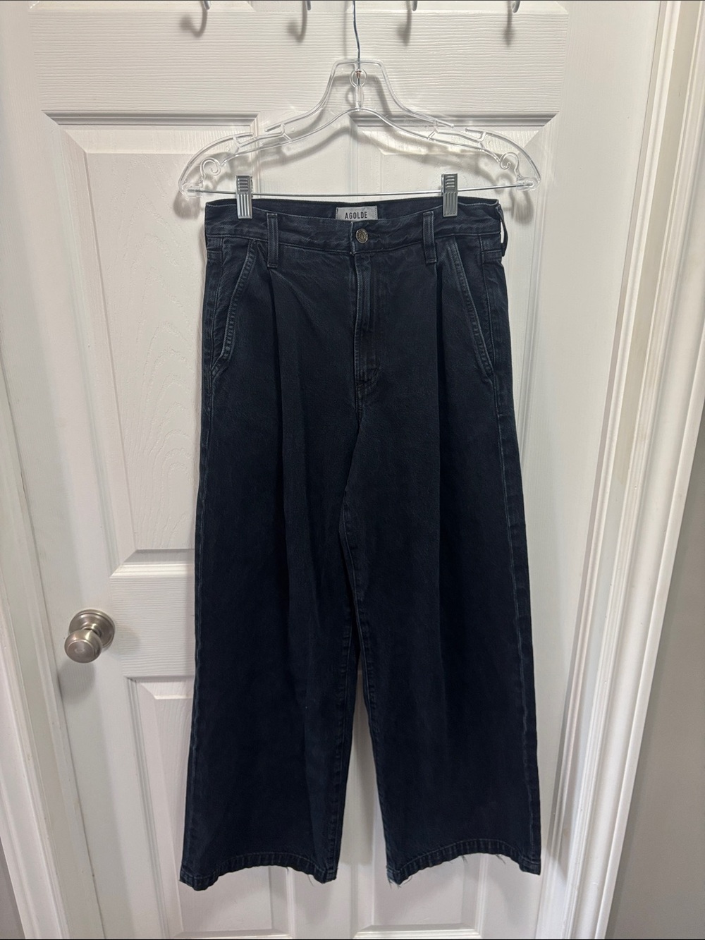 AGOLDE Ellis Wide Leg Pleated Trousers